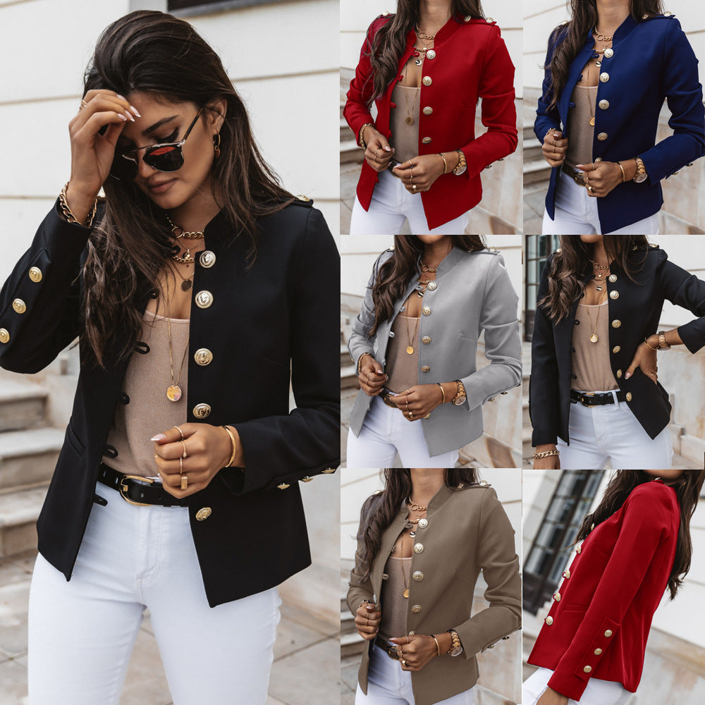 Pretty Long Sleeve Slim-fit Breasted Small Blazers