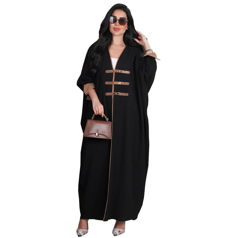 Leather Ring Turkish Color Matching Robe Clothing