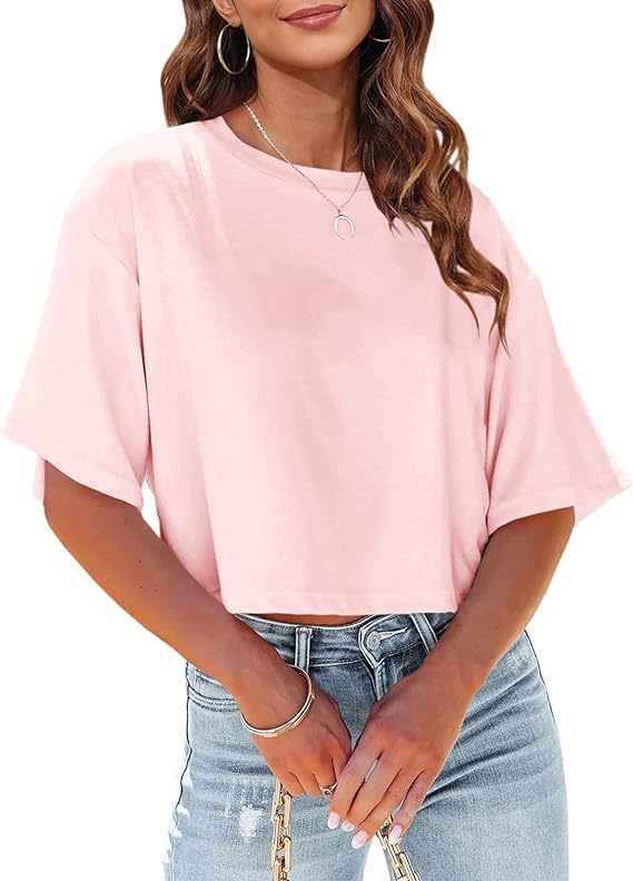 Women's T-shirt Drop Shoulder Round Neck Casual Blouses