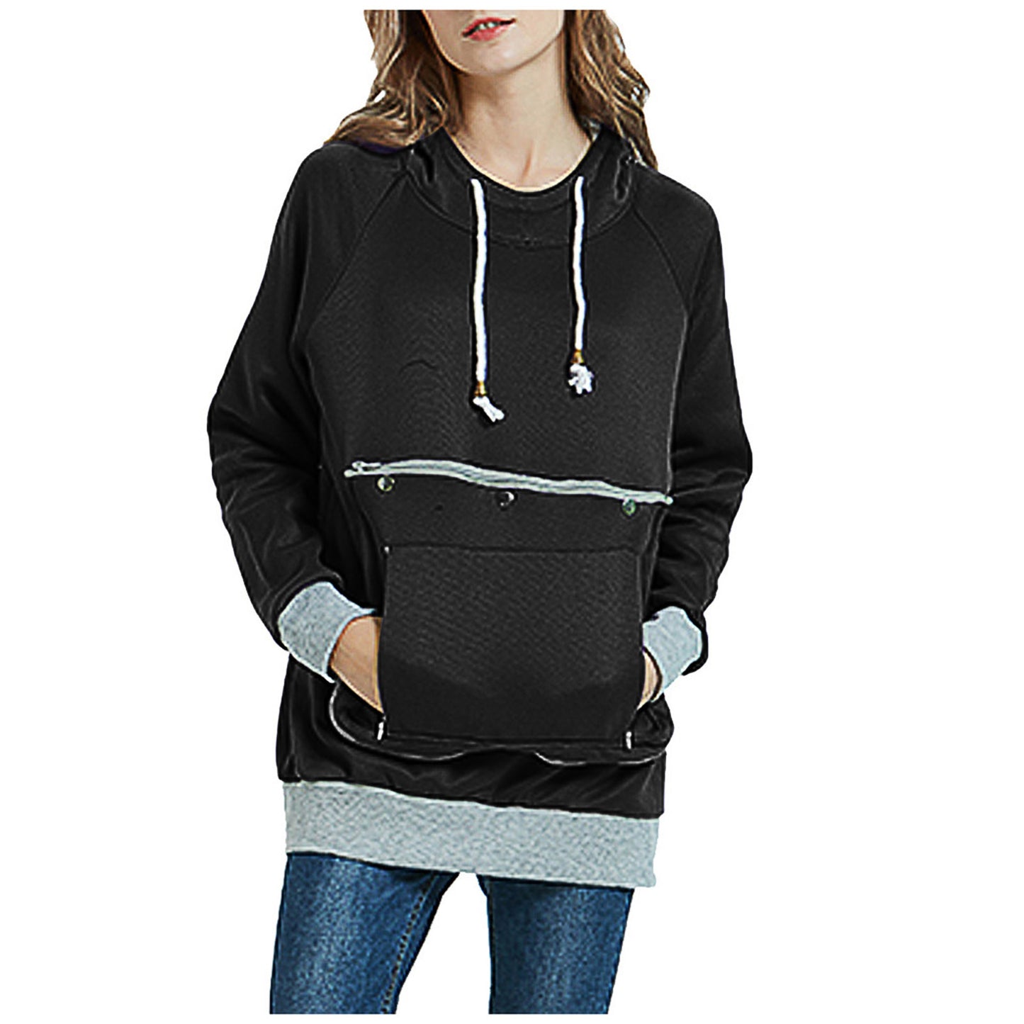 Women's Hooded For Pullover And Fleece Loose Sweaters