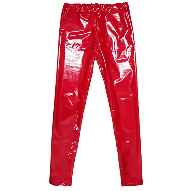 Imitation Leather Thin Tight Stretch Patent Pants