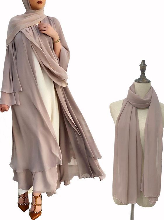 Chiffon Temperament Long Dress Solid Color Dresses