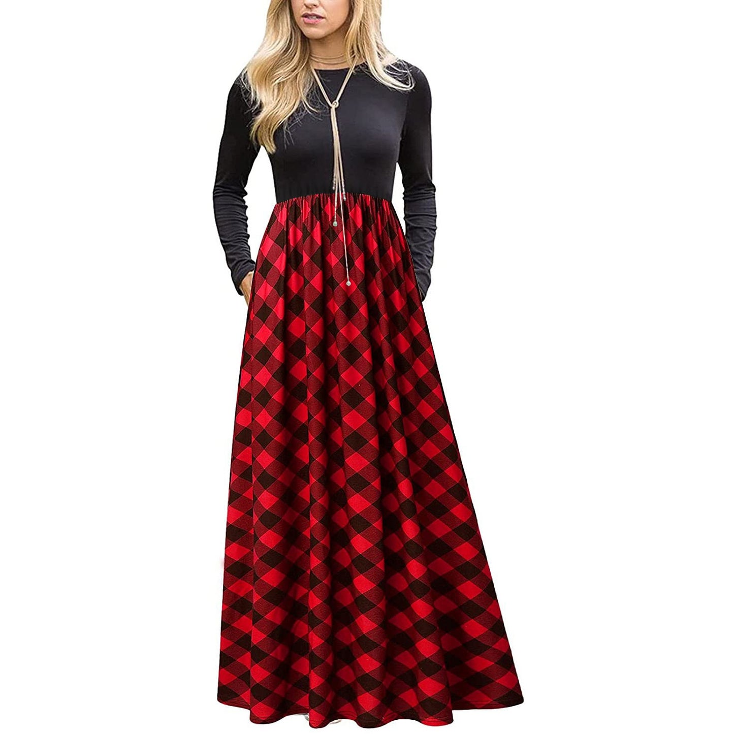 Innovative Printed Fashion Personality Plaid Dress Dresses